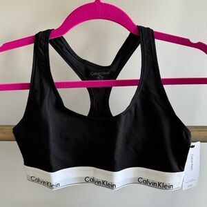 NWT Black Calvin Klein Sports Bra